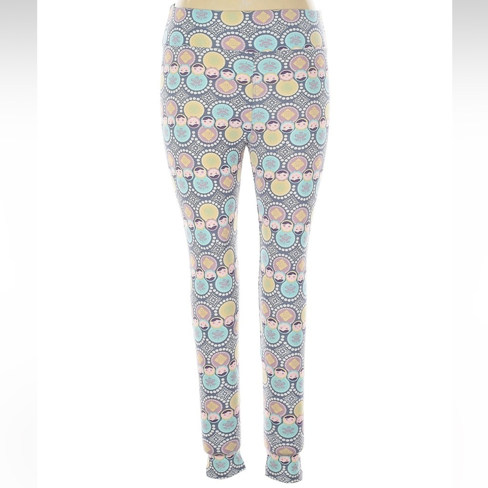 LuLaRoe TC Tall Curvy Nesting Doll Matryoshka Plus Size Leggings Pastel Size 1X